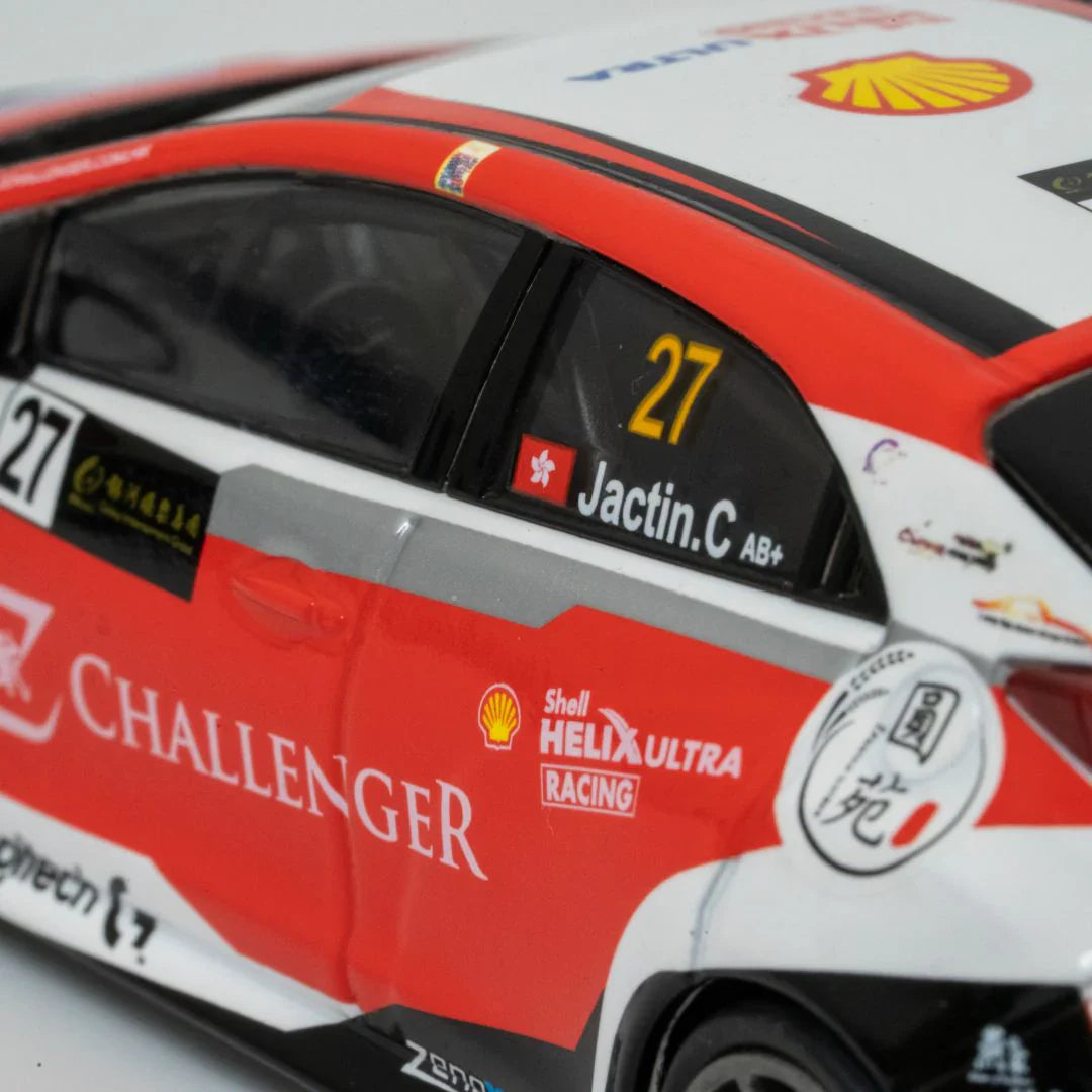 模型車|1:43|Honda CIVIC Type R FK2 TCR Macau Guia Race 2021|鍾澔軒 #27